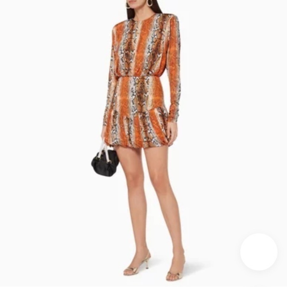 ROTATE BIRGER CHRISTENSEN Snake-Print Alina Mini Dress